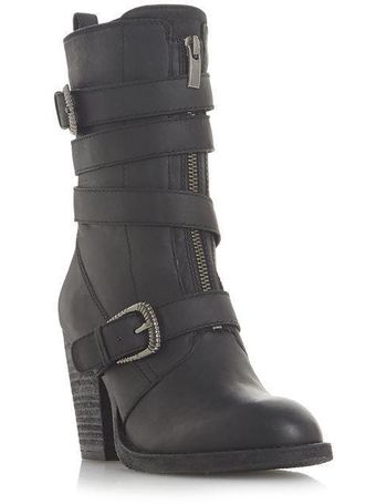 Steve madden leather on sale yens buckle boot