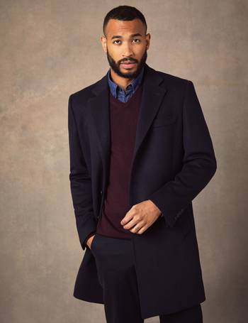 mens navy wool coat