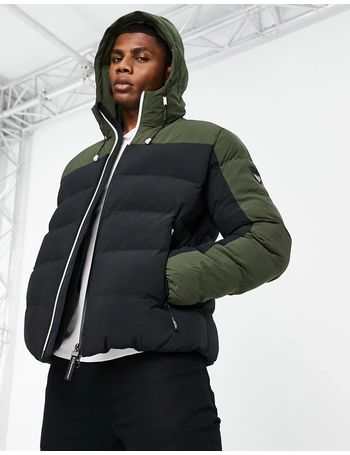 emporio armani ea7 colour block bubble padded jacket