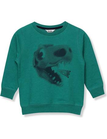 M&Co Boys Dinosaur Sweatshirt with Long Sleeves 