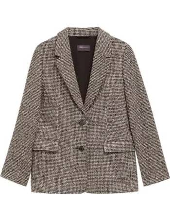 MARKS AND SPENCER CHECKED DOUBLE BREASTED BLAZER SIZE 18 BNWT