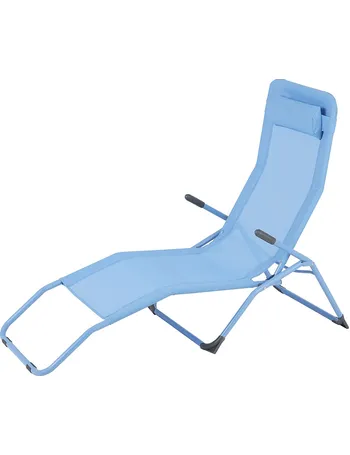 Sunloungers Wooden Rattan With Cushion DealDoodle