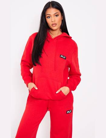 PRETTYLITTLETHING Red Oversized Hoodie
