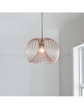 jonas copper effect pendant ceiling light