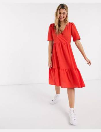 Shop Monki Women's Red Midi Dresses up ...