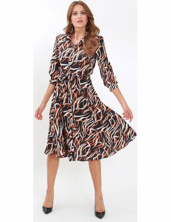 Roman originals animal print on sale dress