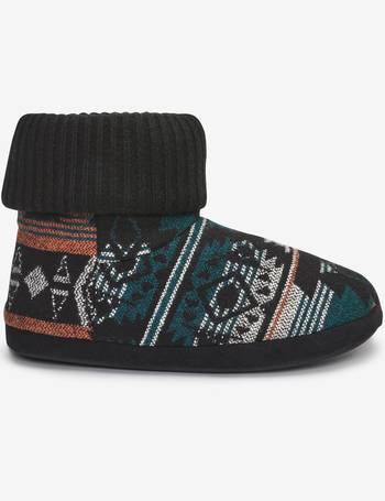 mens aztec slipper boots