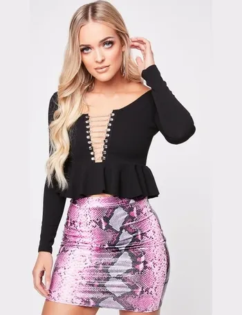 Misspap snake 2024 print skirt