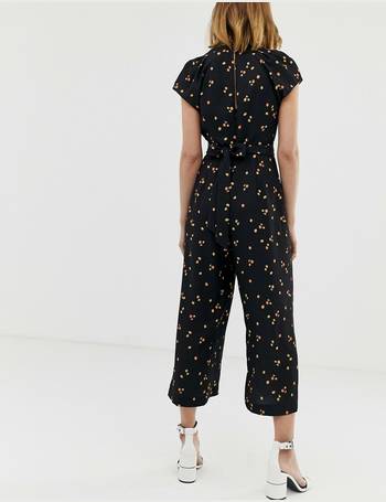 whistles illustrated flower jumpsuit