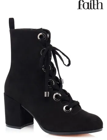 Faith lace clearance up ankle boots