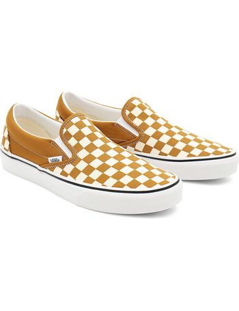 mustard vans checkerboard