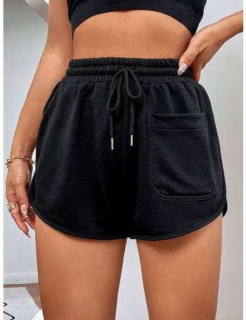 Letter Embroidery Track Shorts