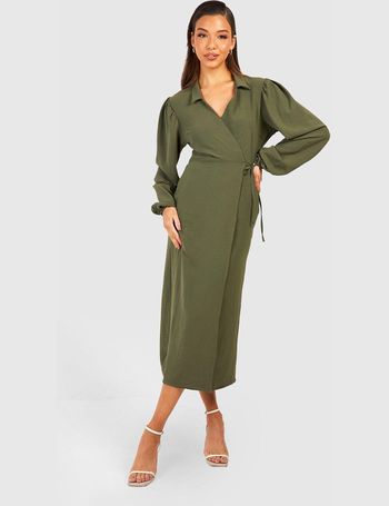 Plus Tiered Smock Shirt Dress