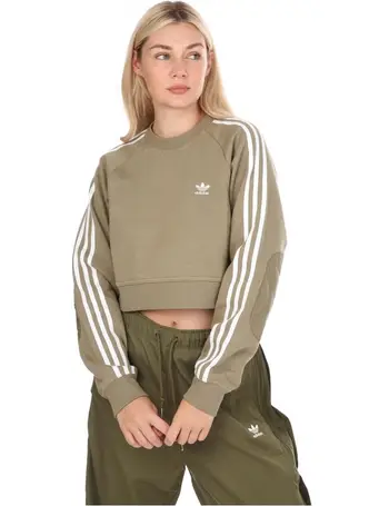 Adidas cropped clearance sweatshirt sale