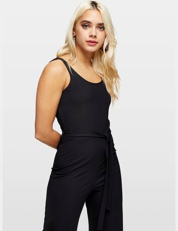 Miss selfridge shop petite black jumpsuit