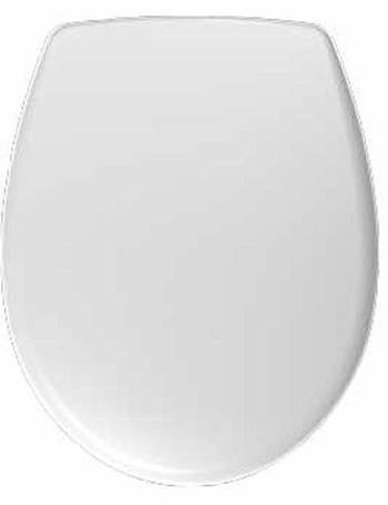 Twyford Alcona White Oval Soft Close Toilet Seat Top Fix Hinges WC Bathroom