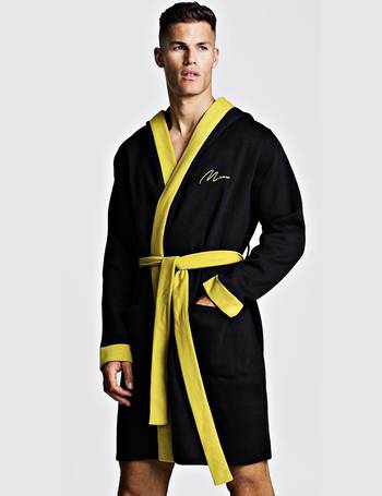 black and gold dressing gown