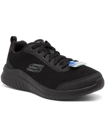 shoe zone mens black trainers