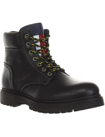 Tommy hilfiger black on sale big flag sparkle boots