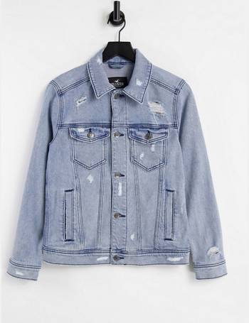 jean jacket men hollister