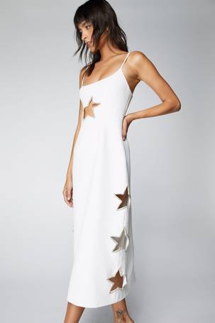 Shop NASTY GAL Women's White Midi Dresses up to 90% Off