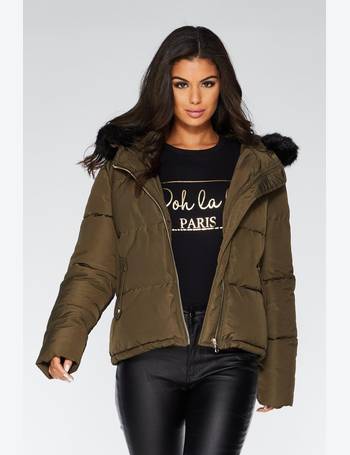 Black Premium Padded Fur Lined Parka Coat