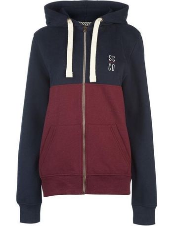 soulcal colour block zip hoodie mens