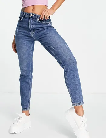 asos stradivarius mom jeans petite