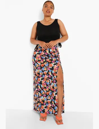 high waisted plus size maxi skirt