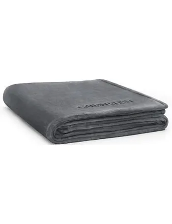 Calvin klein michael fleece online throw blanket in charcoal