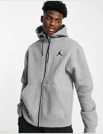 jordan zip up hoodie grey