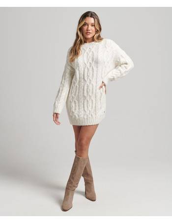 Superdry Florence Cable Knitted Dress - Women's Womens Dresses