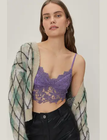 Lace Crochet Strappy Bralet Top