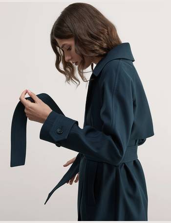 Belted Relaxed Coat with Wool