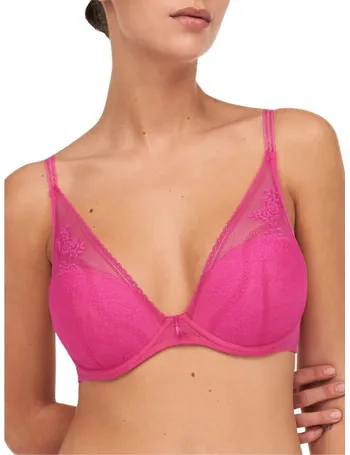 Passionata Brooklyn Plunge Woven Bra in Pink