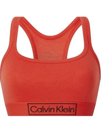 Calvin Klein Plus Size Modern Cotton bralette with metallic logo