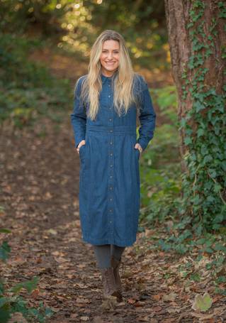 brakeburn denim pinafore dress