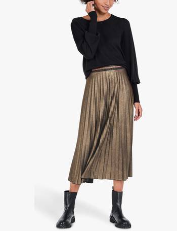 Hush metallic shop pleated skirt bronze