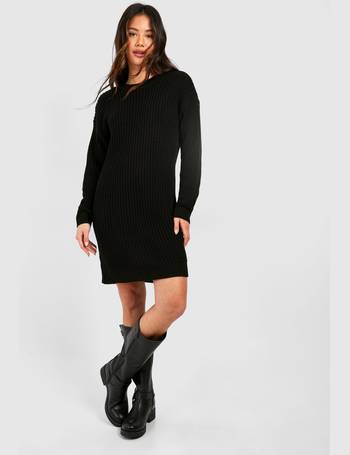 Boohoo UK, Women's Crew Neck Jumper Dress