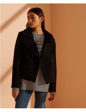 Superdry pea coat on sale womens