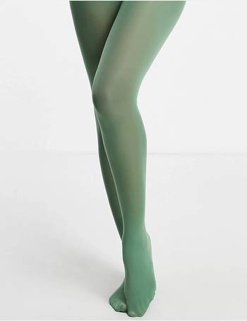 ASOS DESIGN recycled 40 denier tights in forest green