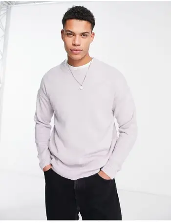 Only & Sons Oversized Knit Polo with Quarter Zip in beige-Neutral