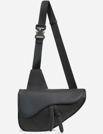 EGO x Molly Mae curved cross-body bag with front flap and ring detail in  black croc