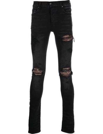 red patch amiri jeans