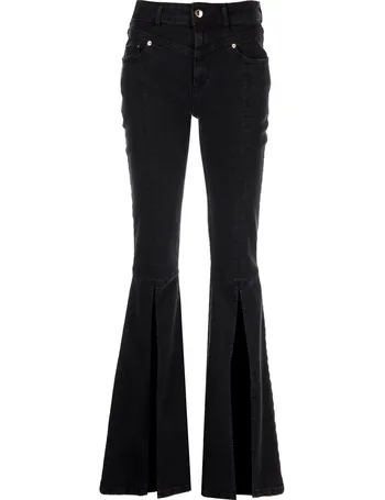 Retrofete Barrymore Low Rise Flared Jeans in Faded Black