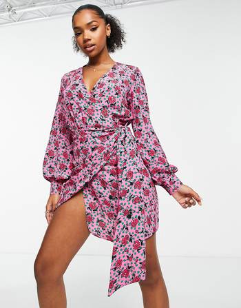 Mint velvet daisy shop print wrap dress