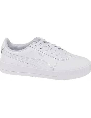 puma white flat shoes