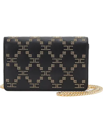 Elisabetta Franchi Black Monogram Small Crossbody Bag - Ferraris Boutique