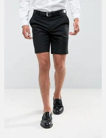 black suit shorts mens