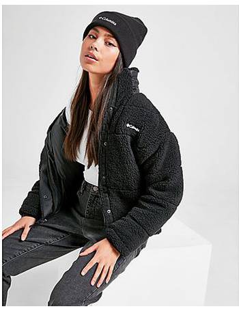 Columbia Lodge Cropped Sherpa Jacket in Black